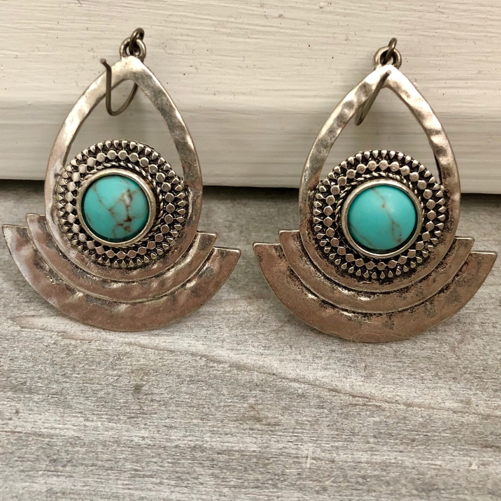 Turquoise & Silver Earrings
